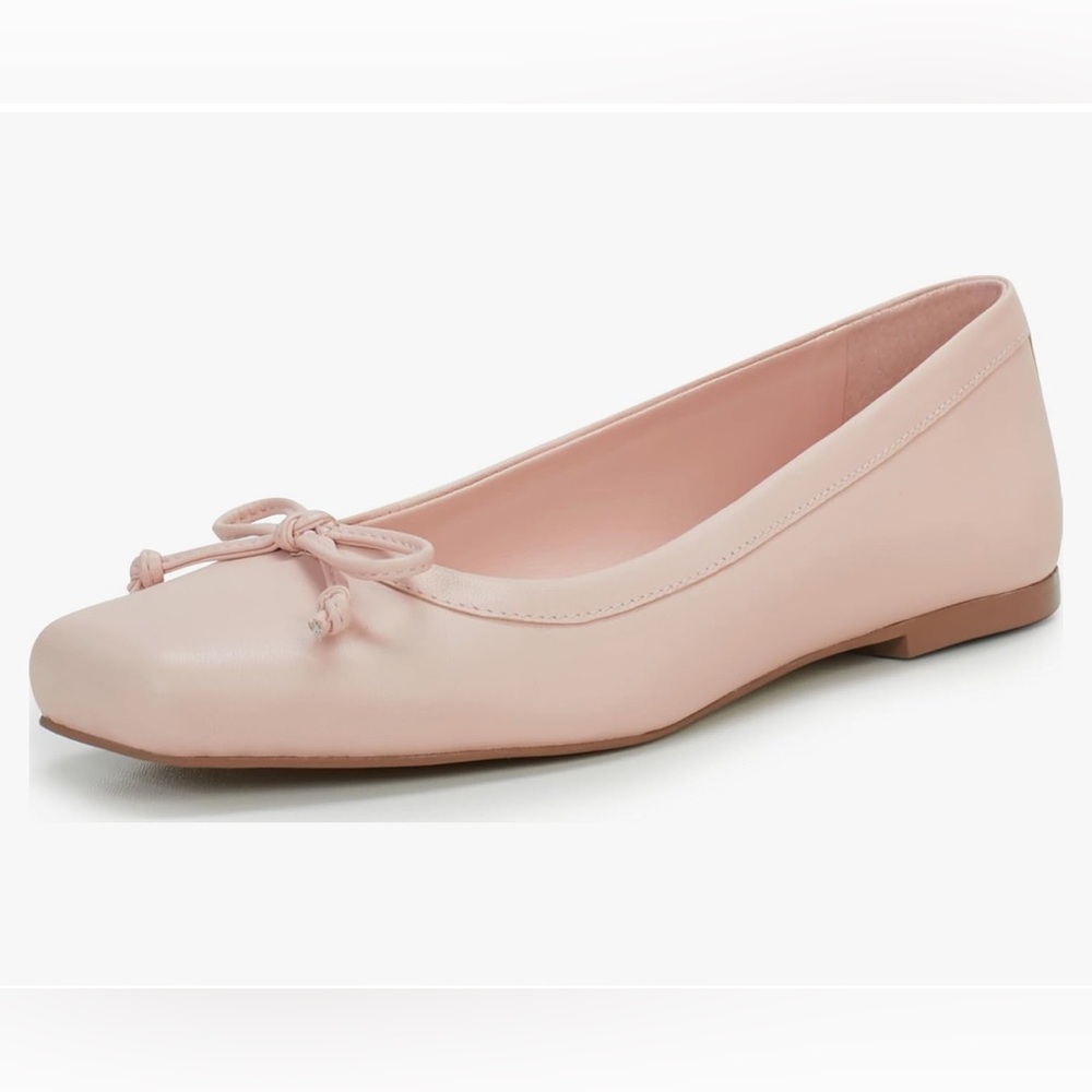 Vince Camuto Baby Pink Ballet Flats Leather Corrine Pale Peony Sz 9 NWB